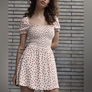 Reformation Orangarie smocked mini dress